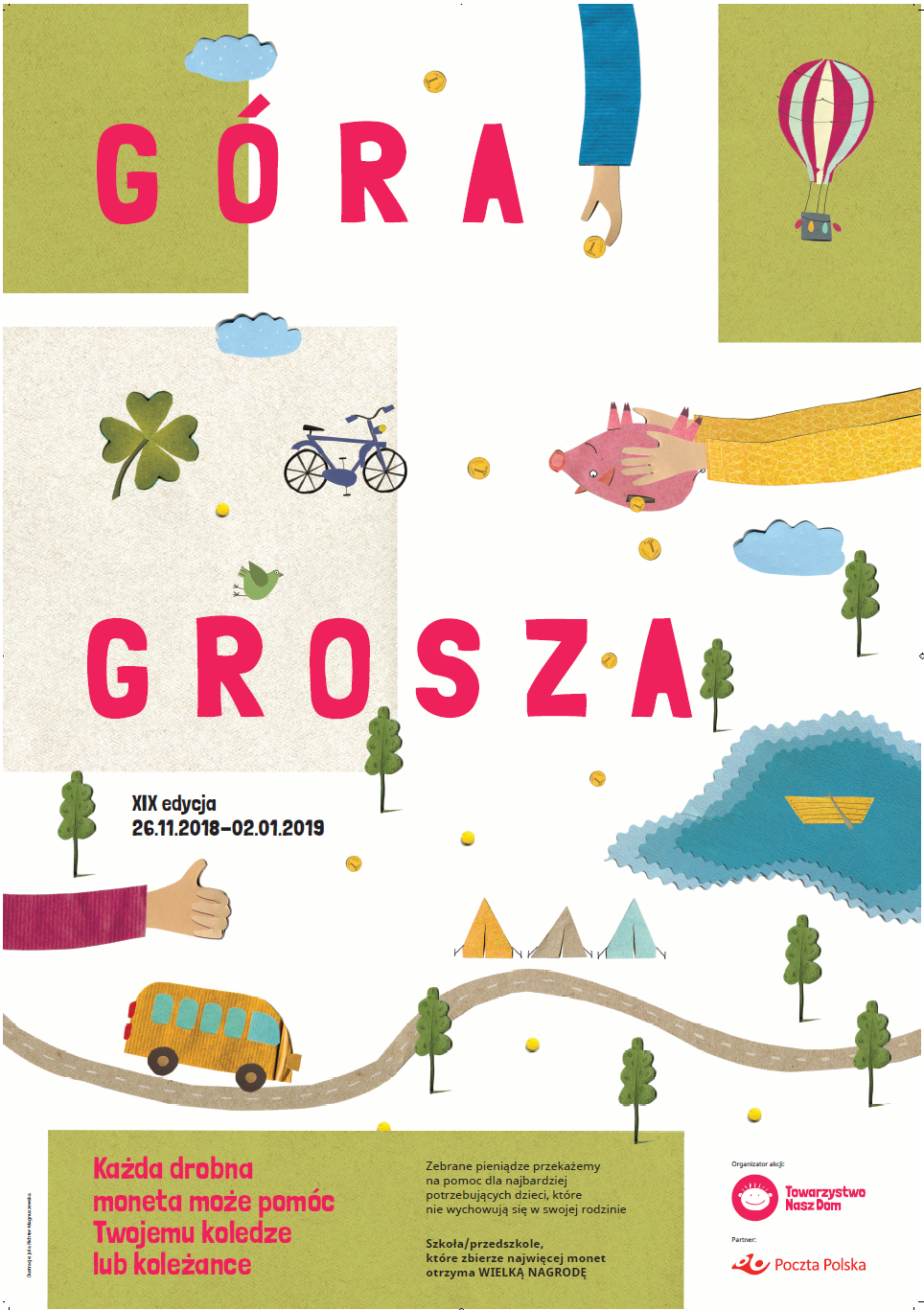 Plakat informujący o XIX edycji akcji charytatywnej "Góra grosza"