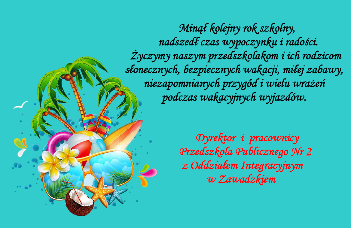 Plakat z życzeniami wakacyjnymi