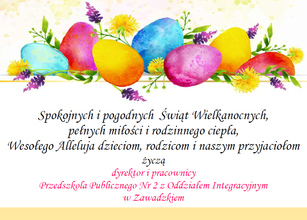 Plakat z życzeniami Wielkanocnymi