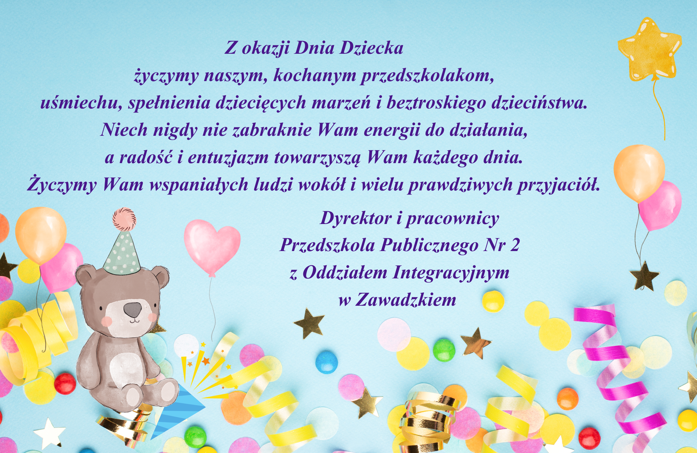 Życzenia dla przedszkolaków z okazji Dnia Dziecka